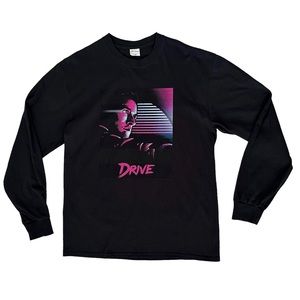 Drive Movie Shirt Long Sleeve Tee Black Size Large